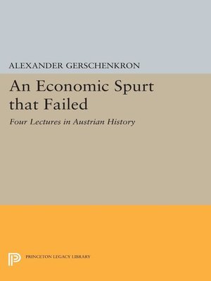 cover image of An Economic Spurt that Failed